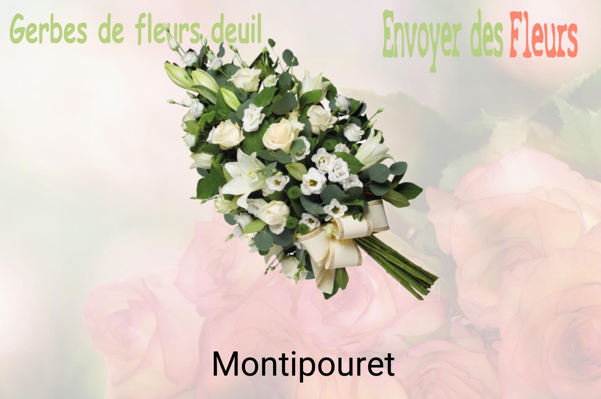Gerbe de fleurs de deuil livrée à Montipouret
